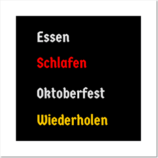 Eat, Sleep, Oktoberfest, Repeat (german version) Posters and Art